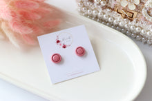 Load image into Gallery viewer, Round Studs Pink Earrings