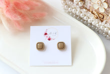 Load image into Gallery viewer, Square Minimalist Stud Earrings