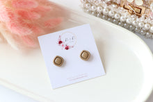 Load image into Gallery viewer, Tear Drop Studs Latte Earrings