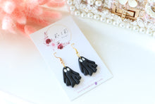 Load image into Gallery viewer, Simple Ghost Polymer Clay Earrings – Handmade Halloween Earrings | Spooky Cute Jewelry | KeandKi Designs (Black Ghost)