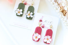 Load image into Gallery viewer, Handmade Floral Earrings – Dangle Earrings for Women