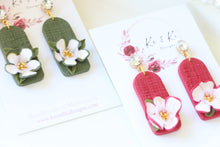 Load image into Gallery viewer, Handmade Floral Earrings – Dangle Earrings for Women