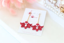 Load image into Gallery viewer, Coffee Cup Christmas Earrings – Handmade Festive Dangle Earrings for Women