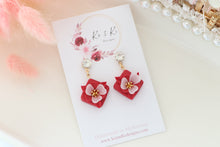 Load image into Gallery viewer, Diamond Floral Dangle Earrings