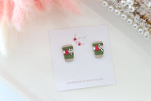 Load image into Gallery viewer, Coffee Cup Christmas Earrings – Handmade Festive Dangle Earrings for Women