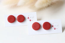 Load image into Gallery viewer, Plain Round Stud Earrings