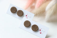 Load image into Gallery viewer, Textured Round Stud Earrings