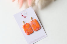 Load image into Gallery viewer, Rectangle Resin Dangle Earrings
