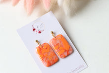 Load image into Gallery viewer, Rectangle Resin Dangle Earrings