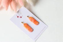 Load image into Gallery viewer, Round Edge Rectangle Resin Dangle Earrings