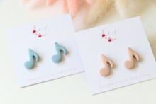 Load image into Gallery viewer, Music Note Stud Earrings