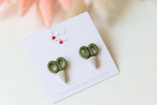 Load image into Gallery viewer, Mini Scissor Stud Earrings