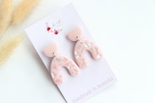 Load image into Gallery viewer, Pink Paua Iridescent Shell Earrings
