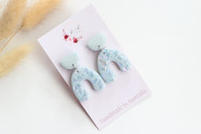 Load image into Gallery viewer, Blue Paua Iridiscent Shell Earrings