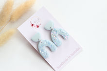 Load image into Gallery viewer, Blue Paua Iridiscent Shell Earrings