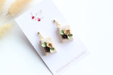 Load image into Gallery viewer, Beige Floral Book Earrings