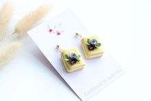 Load image into Gallery viewer, Yellow Floral Book Earrings