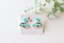 Load image into Gallery viewer, Blue Car Earrings