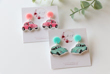 Load image into Gallery viewer, Pink Car Earrings