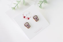 Load image into Gallery viewer, Coffee Cup Stud Earrings
