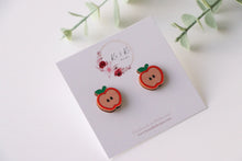 Load image into Gallery viewer, Apple Wooden Stud Earrings