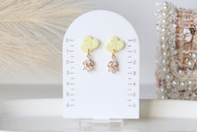 Load image into Gallery viewer, Twin Heart Pastel Green Dangle Earring