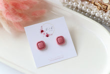 Load image into Gallery viewer, square_minimalist_stud_earrings_handmade_side_view