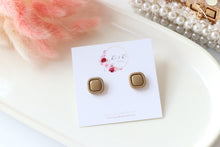 Load image into Gallery viewer, Square Minimalist Stud Earrings
