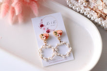 Load image into Gallery viewer, Orange Slice Earrings – Handmade Polymer Clay Fruit Earrings
