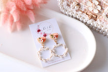 Load image into Gallery viewer, Orange Slice Earrings – Handmade Polymer Clay Fruit Earrings
