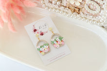 Load image into Gallery viewer, Flower Basket Dangle Earrings
