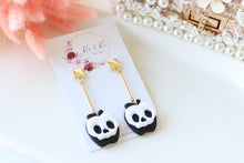 Load image into Gallery viewer, Apple Skull Polymer Clay Earrings – Poison Apple Halloween Earrings | Handmade Spooky Cute Jewelry | KeandKi Designs (Marroon)
