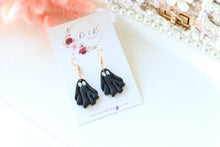 Load image into Gallery viewer, Simple Ghost Polymer Clay Earrings – Handmade Halloween Earrings | Spooky Cute Jewelry | KeandKi Designs (Black Ghost)
