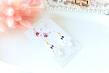 Load image into Gallery viewer, Simple Ghost Polymer Clay Earrings – Handmade Halloween Earrings | Spooky Cute Jewelry | KeandKi Designs (White Ghost)
