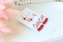 Load image into Gallery viewer, Snow Globe Christmas Earrings – Handmade Holiday Dangle Earrings for Women
