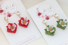 Load image into Gallery viewer, Diamond Floral Dangle Earrings

