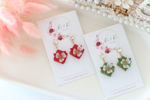 Load image into Gallery viewer, Diamond Floral Dangle Earrings
