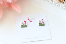 Load image into Gallery viewer, Snowman Christmas Earrings
