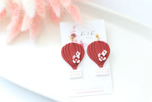 Load image into Gallery viewer, Red Hot Air Balloon Dangle Earrings
