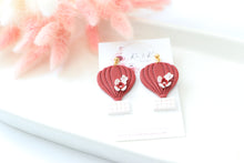 Load image into Gallery viewer, Red Hot Air Balloon Dangle Earrings
