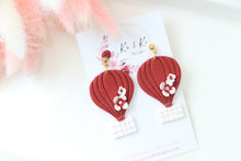 Load image into Gallery viewer, Red Hot Air Balloon Dangle Earrings
