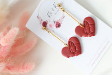 Load image into Gallery viewer, Mom Heart Shaped Dangle Earrings
