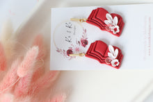 Load image into Gallery viewer, Book Flower Dangle Earrings
