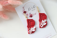 Load image into Gallery viewer, Book Flower Dangle Earrings
