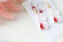 Load image into Gallery viewer, Book Flower Dangle Earrings
