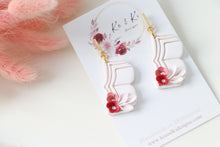 Load image into Gallery viewer, Book Flower Dangle Earrings
