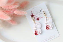 Load image into Gallery viewer, Book Flower Dangle Earrings
