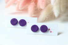 Load image into Gallery viewer, Textured Round Stud Earrings
