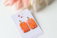 Load image into Gallery viewer, Rectangle Resin Dangle Earrings

