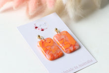 Load image into Gallery viewer, Rectangle Resin Dangle Earrings
